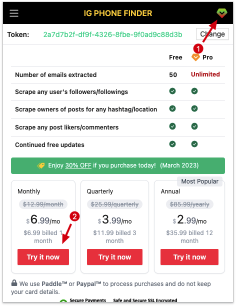 ProductName chrome extension subscribe pro